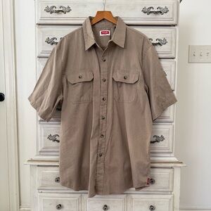 Vintage Wrangler Beige Cotton Button Shirt